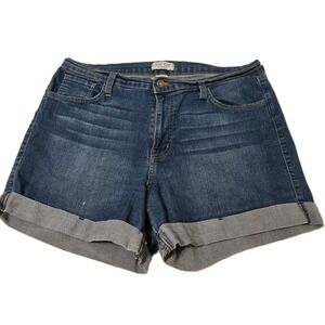 Judy Blue 1X High Rise Cuffed Stretch Denim Shorts